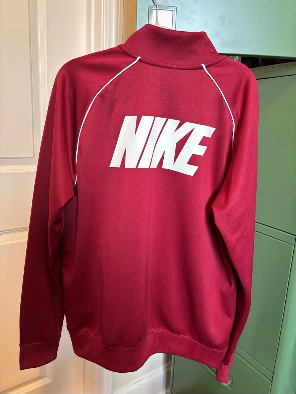 Nike track bomber jacket maroon